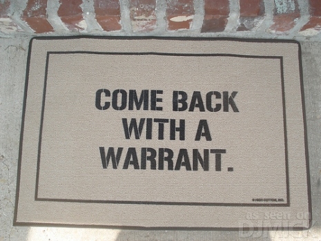 Come Back with a Warrant Doormat