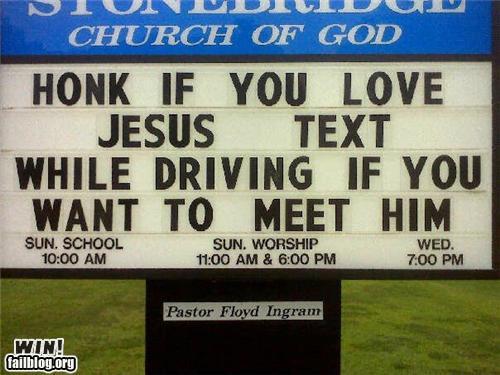 Clever Church Sign