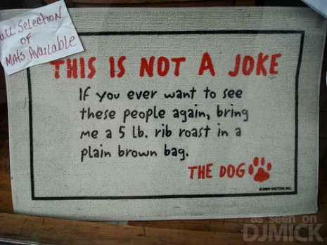 Dog Ransom People Doormat