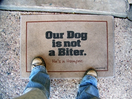 Humping Dog Doormat