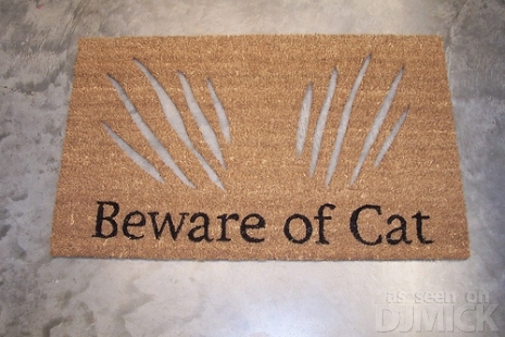 Beware of Cat doormat
