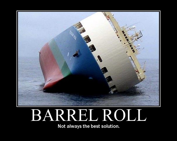 Barrel Roll Ship Motivational Poster