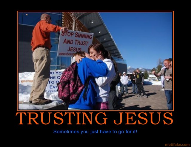 Trust Jesus Motivational Poster