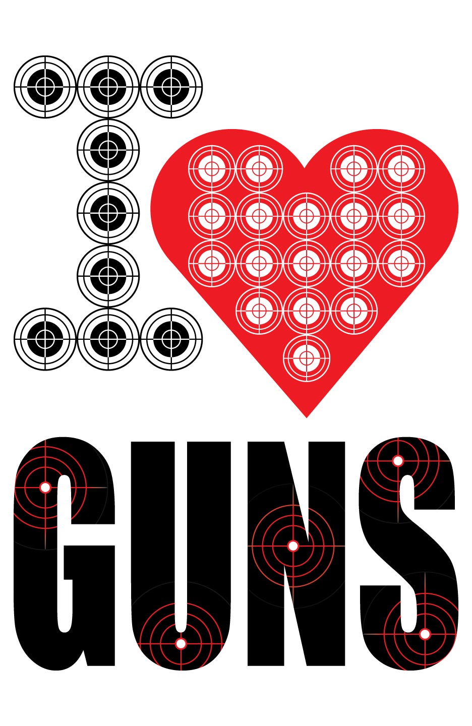 I Heart Guns Shooting Target at PhotosAndFun.com