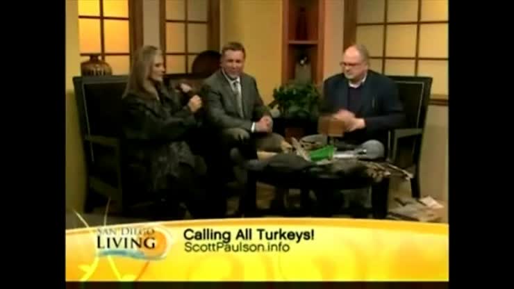I guess she showed us how to call a turkey